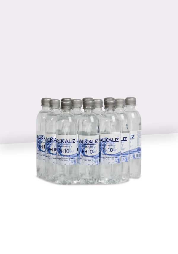 33-01 Alkaline Cylindrical Bottled Water pH 10 (500ml) 12 And 24 Pack